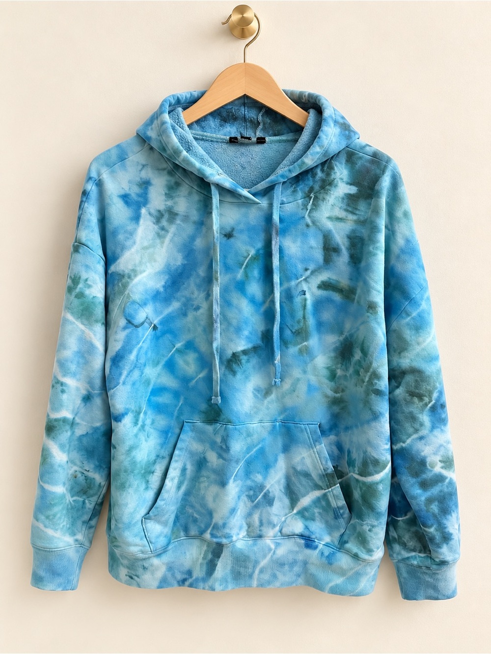 Buffalo David Bitton Blue Green Tie Dye Hoodie Size L